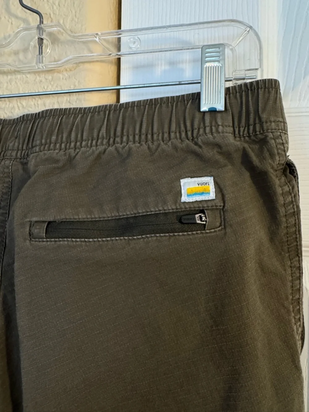 Vuori Ripstop Climber Pant Army Green Drawstring Hiking S