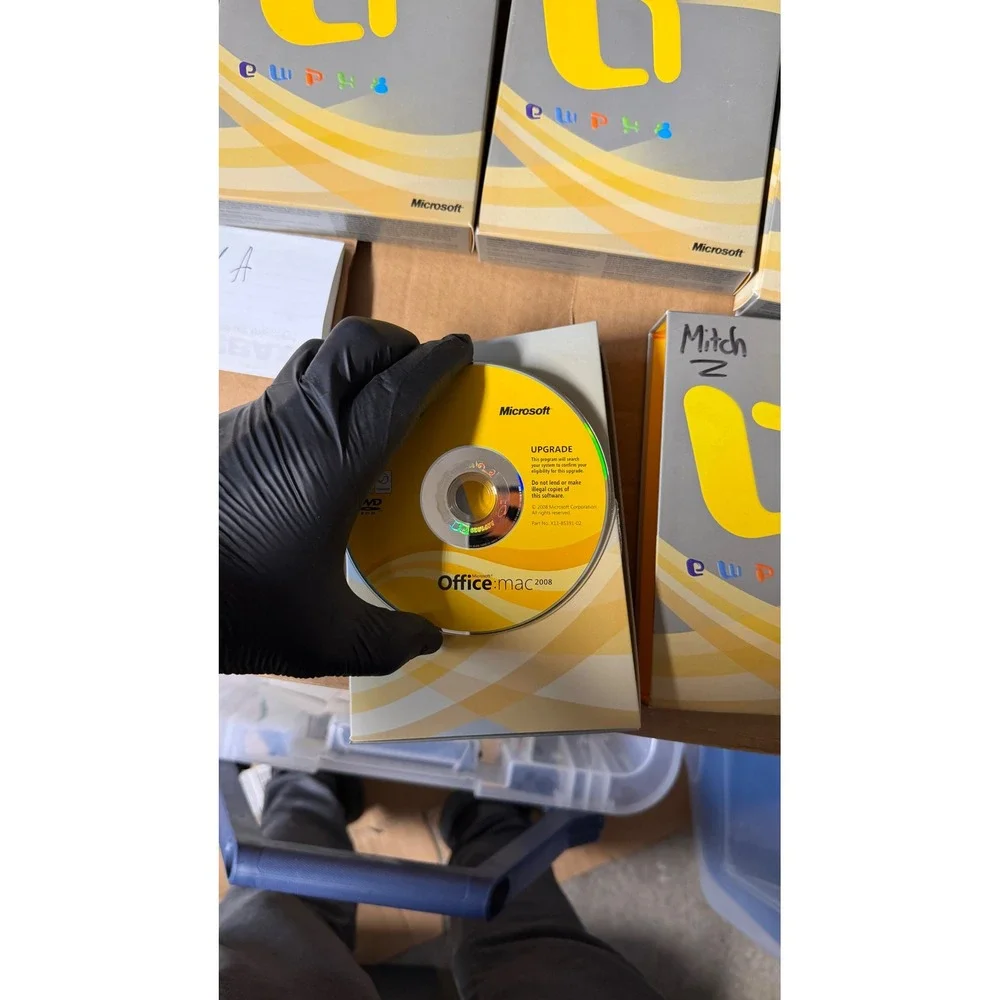 Lot of 5 Microsoft Office Mac 2008 Upgrade Software Boxeswith Discs X13-85391-02