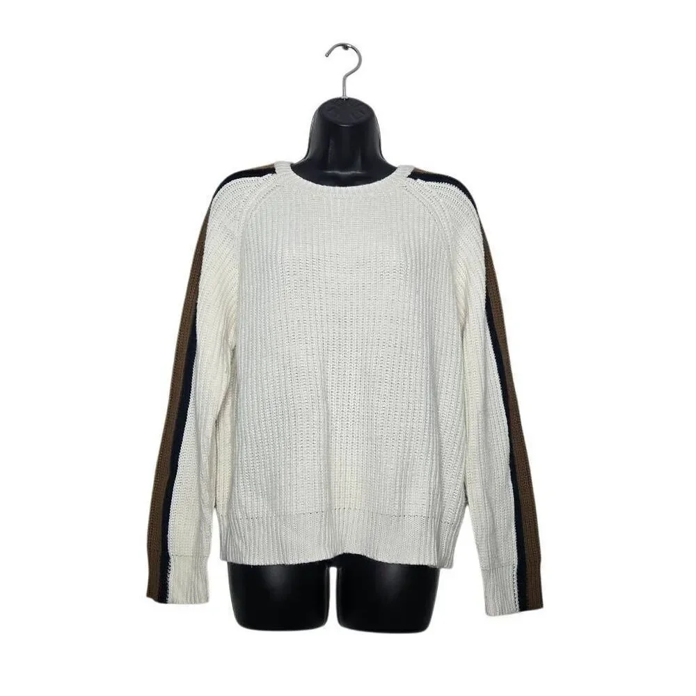 Sanctuary Knit Sweater Size Medium Striped Sleeves Cozy Fall