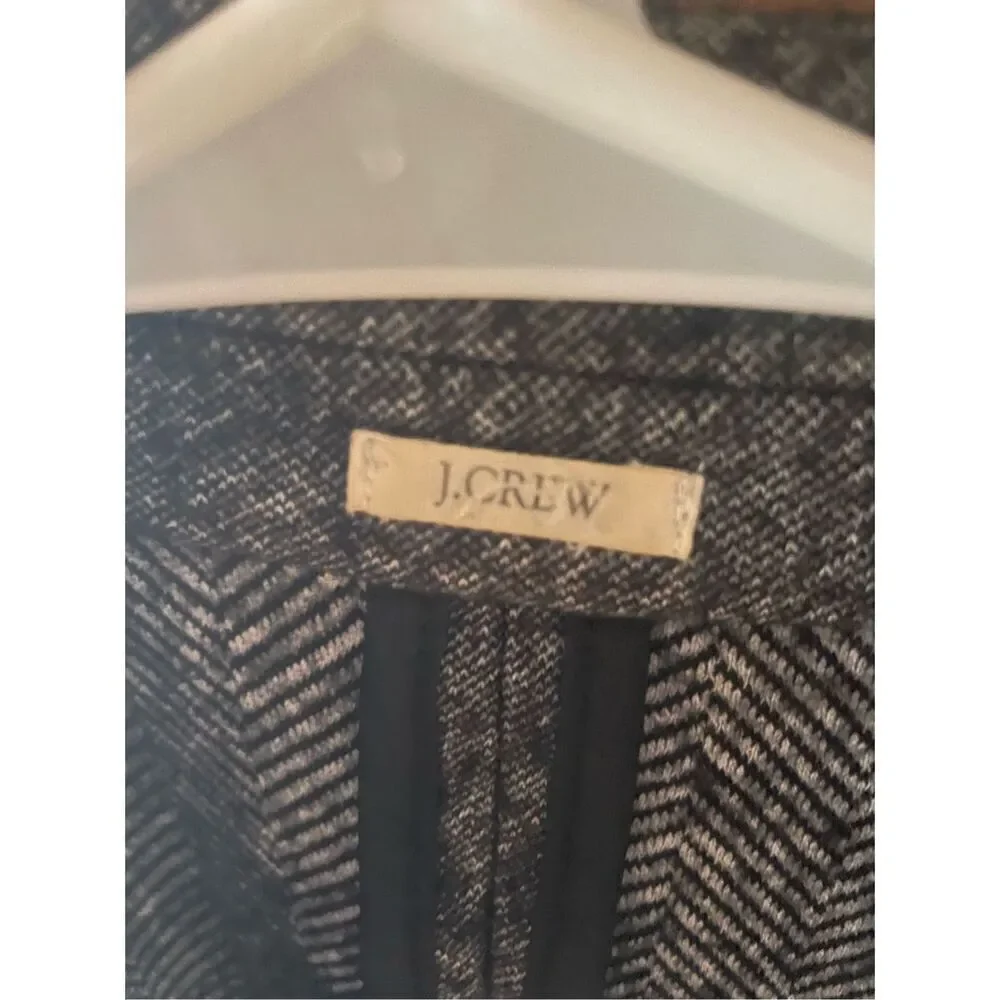 J. Crew Wool Blend Blazer Jacket Sz 10 Double Breasted Button Y2K Academia