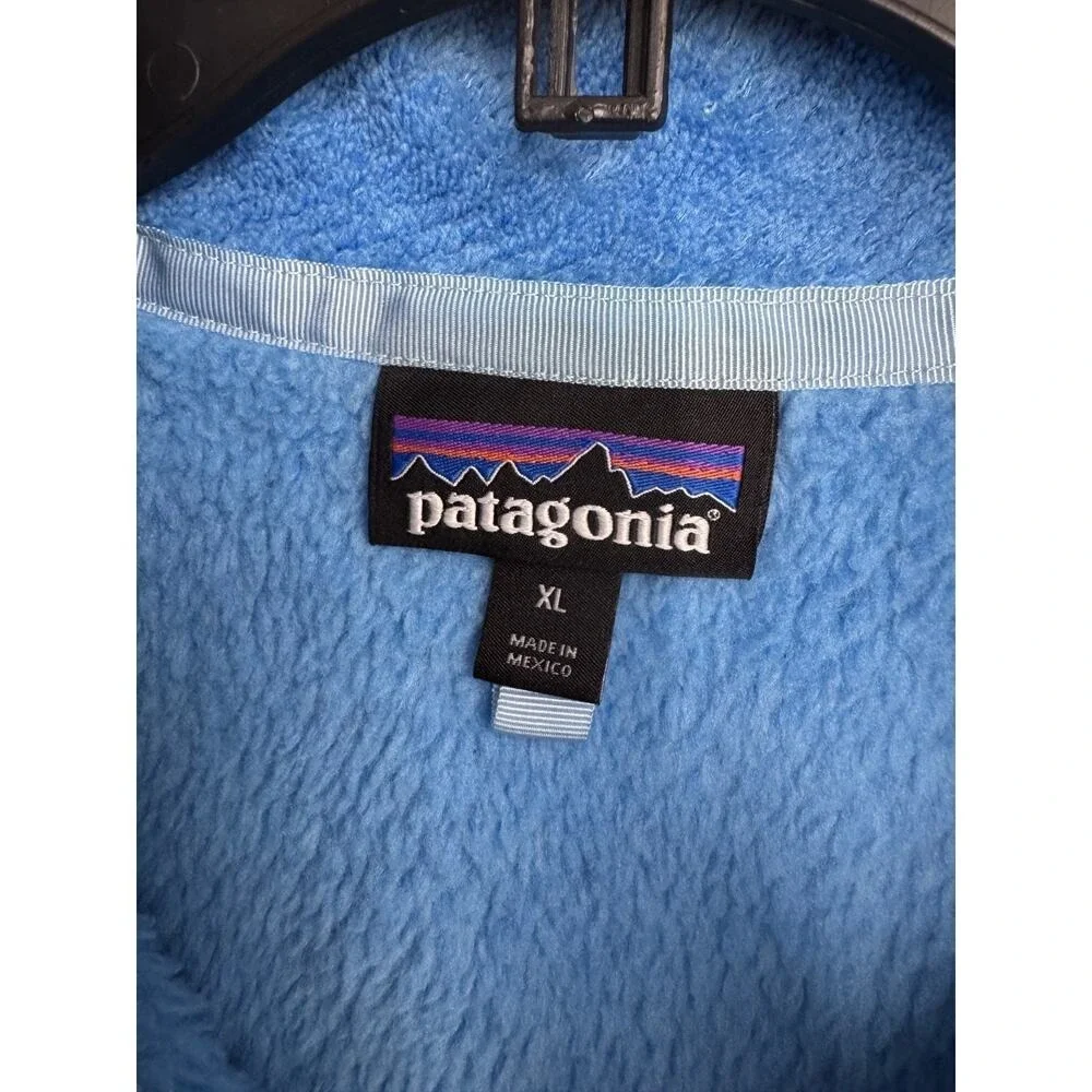 Patagonia Women's Blue Re-Tool Snap-T Long Sleeve Pullover Fleece Size XL