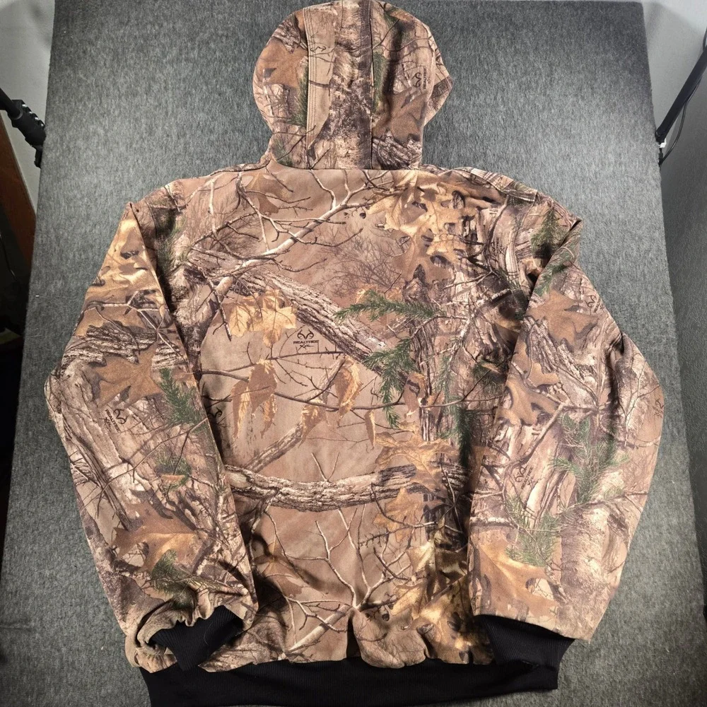 VTG Carhartt J220 Active Jacket Mens 2XL Tall RealTree Camo Thermal Lined USA