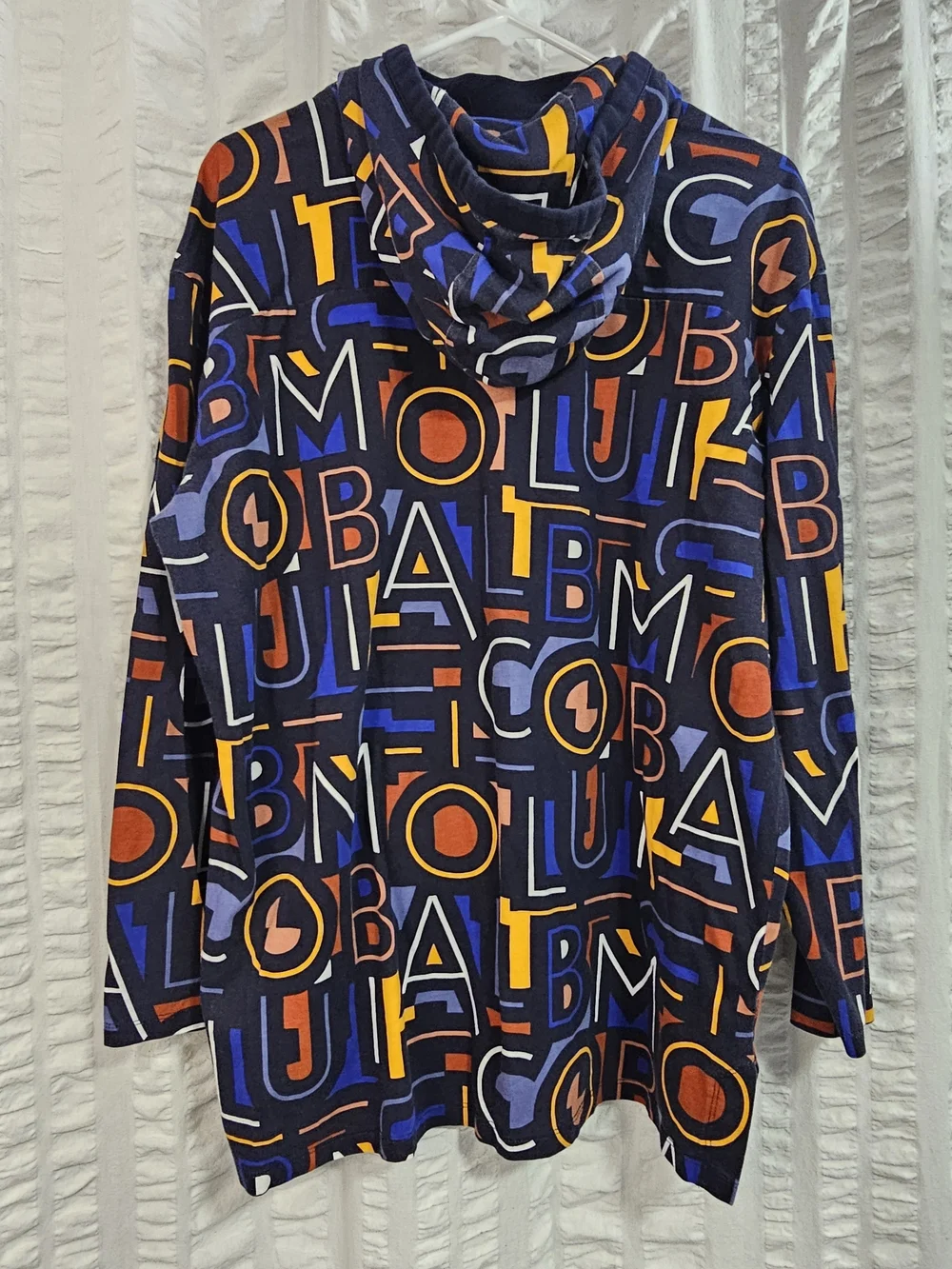 Columbia Sportswear Crew Neck Hooded Y2K Retro All Over Spell Out XL