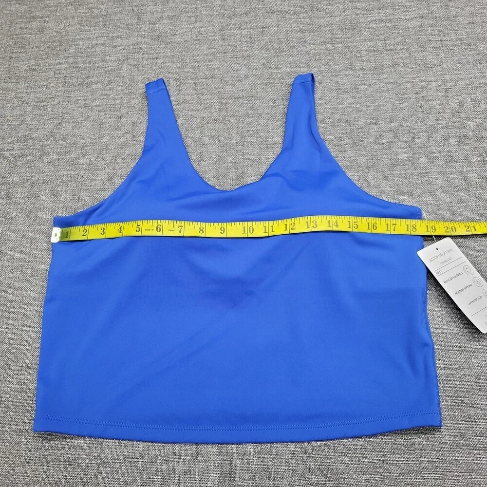 Womens Scoop Neck Active Tank Top Moisture Wicking UV Protection Size XL