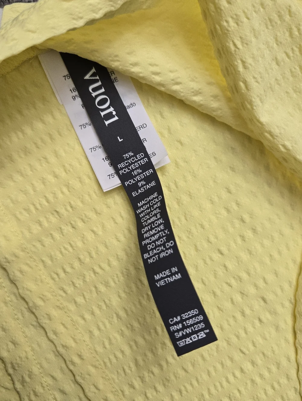 VUORI Villa Textured‎ Crop Tank | L