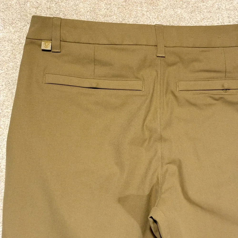 Lululemon Commission Slim Fit Pants Men 33x28 Brown Khaki ABC Performance Chino