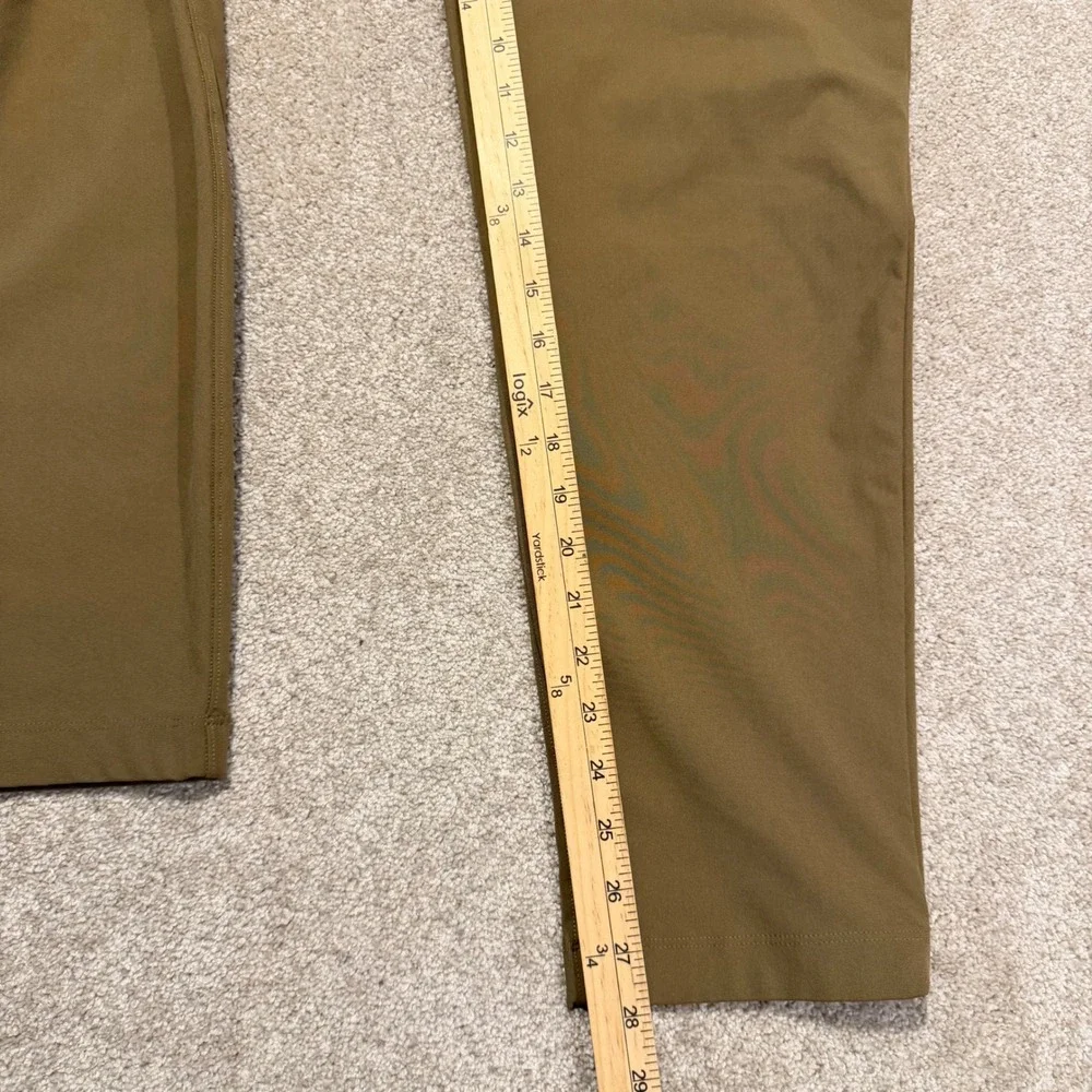 Lululemon Commission Slim Fit Pants Men 33x28 Brown Khaki ABC Performance Chino