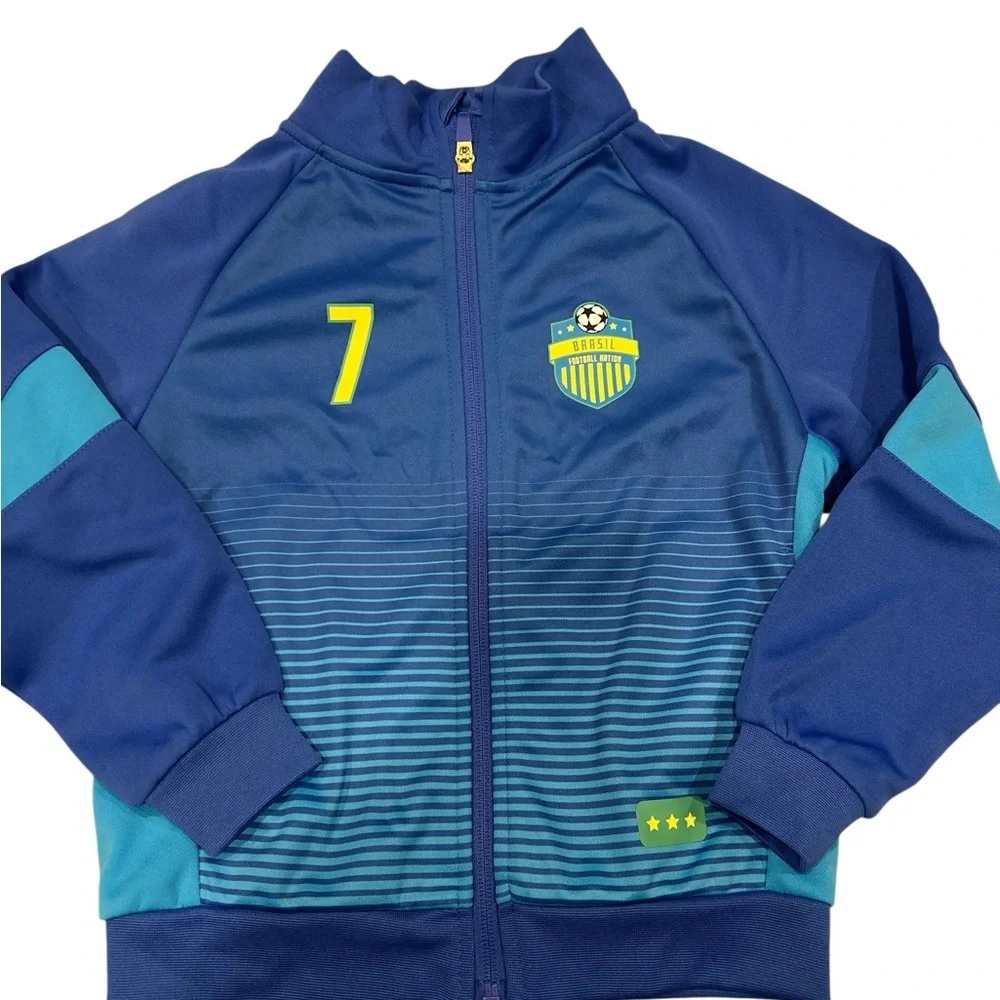 Kids Blue Soccer Zip-Up Jacket - Unbranded 5T