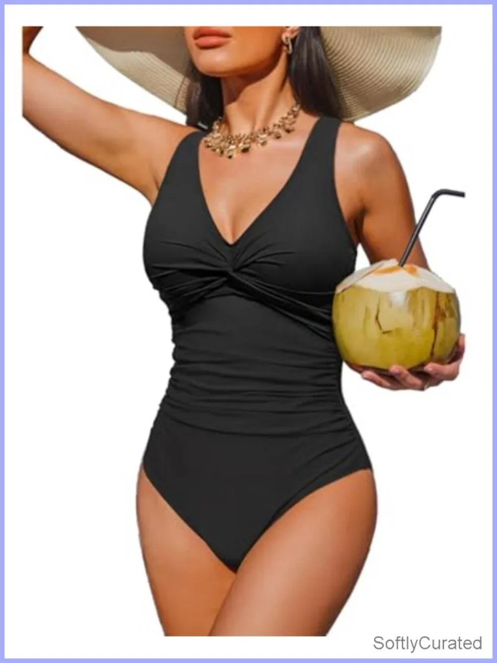Tummy Control One Piece Swimsuit Push Up Full Coverage Slimming Swimwear