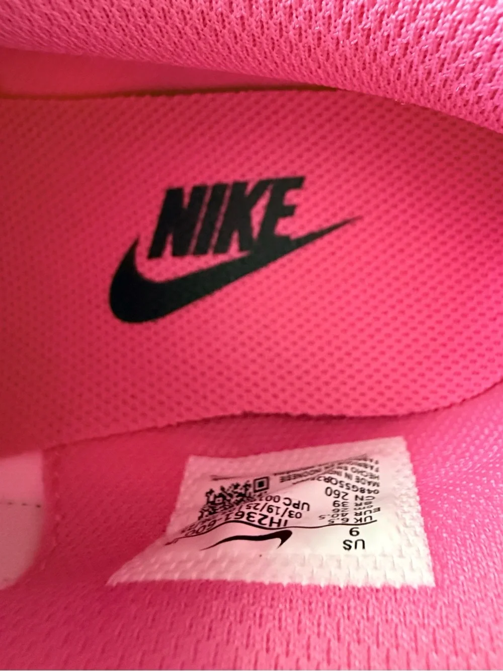 Nike Women's Cortez Pinksicle Fir Green Swoosh Accent Sneakers - Size 9 (NWOB)