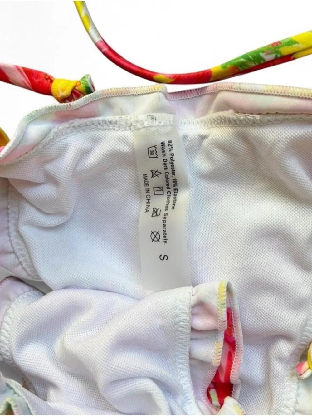 Amazon Floral Triangle Bikini — Pink & Yellow
