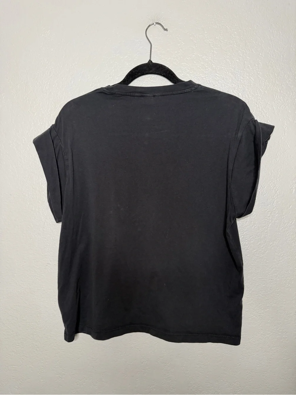 H&M Black Embroidered Crewneck Women's Top sz L