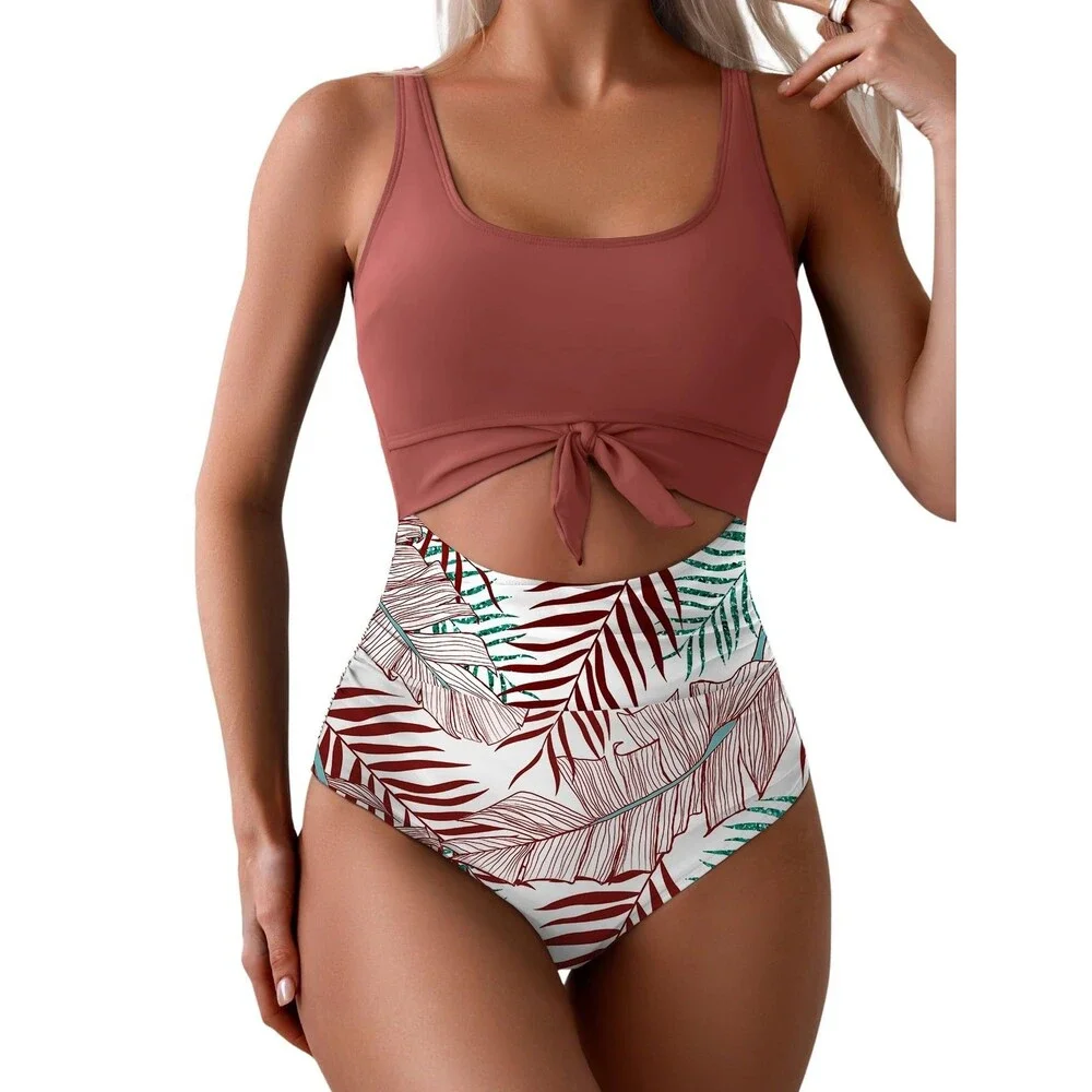 Eomenie Women's One Piece Swimsuit Tummy Control Slimming Bathing Suit Cutout L