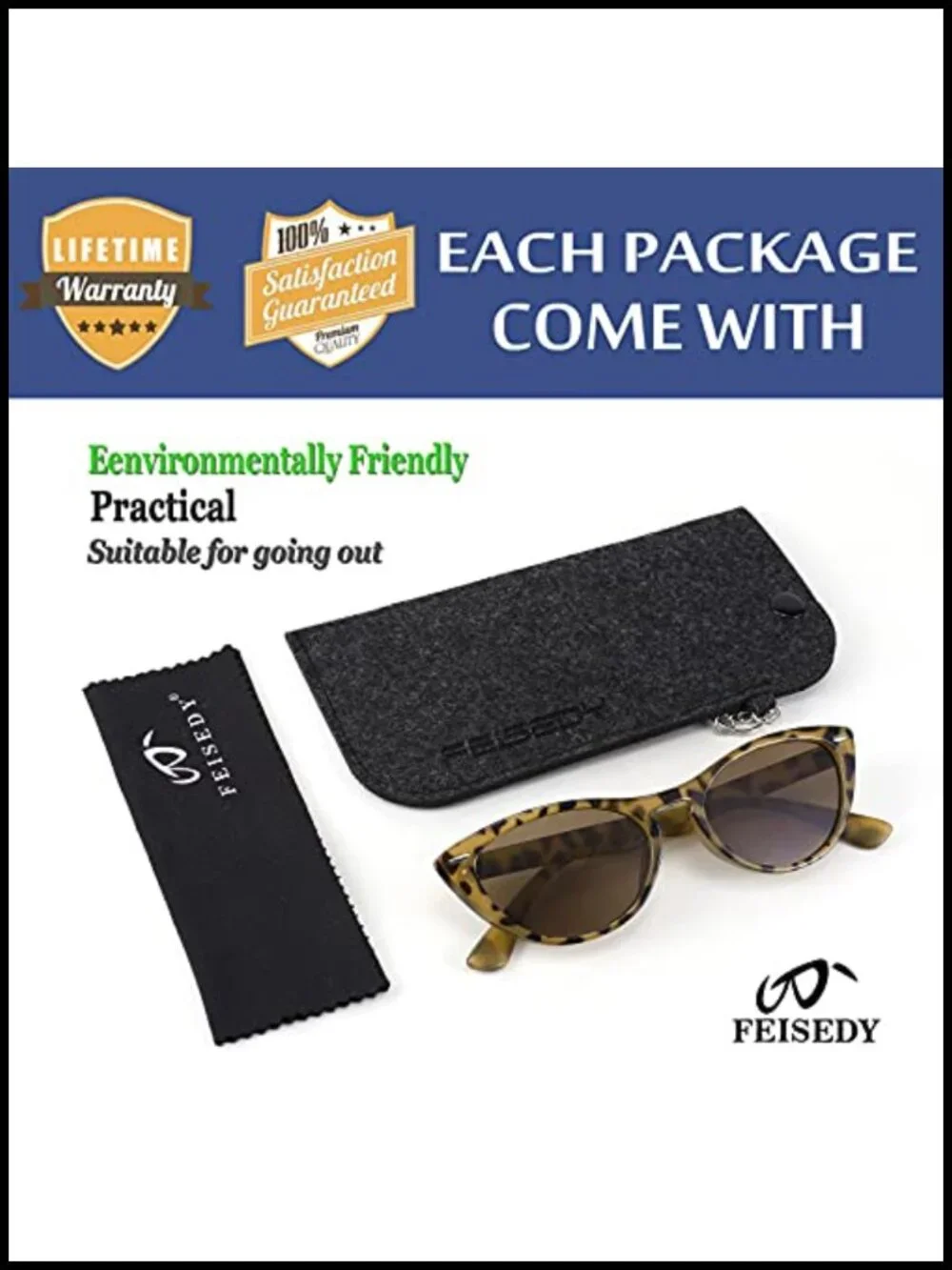 Retro Cat Eye Sunglasses UV400 Protection Plastic Frame Unisex