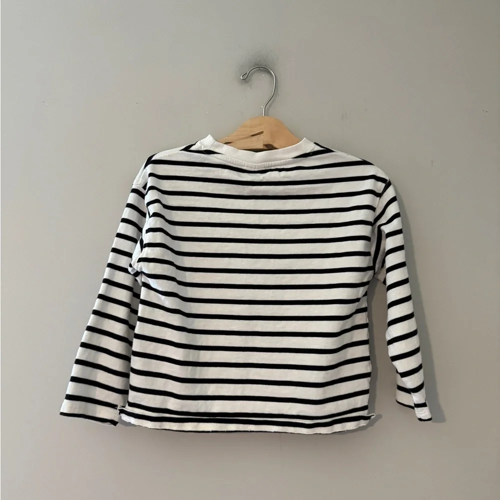 $13 ADD ON Zara Girls' 6-7Y 6Y Tee Striped Long Sleeve Hanna‎ Andersson Cotton
