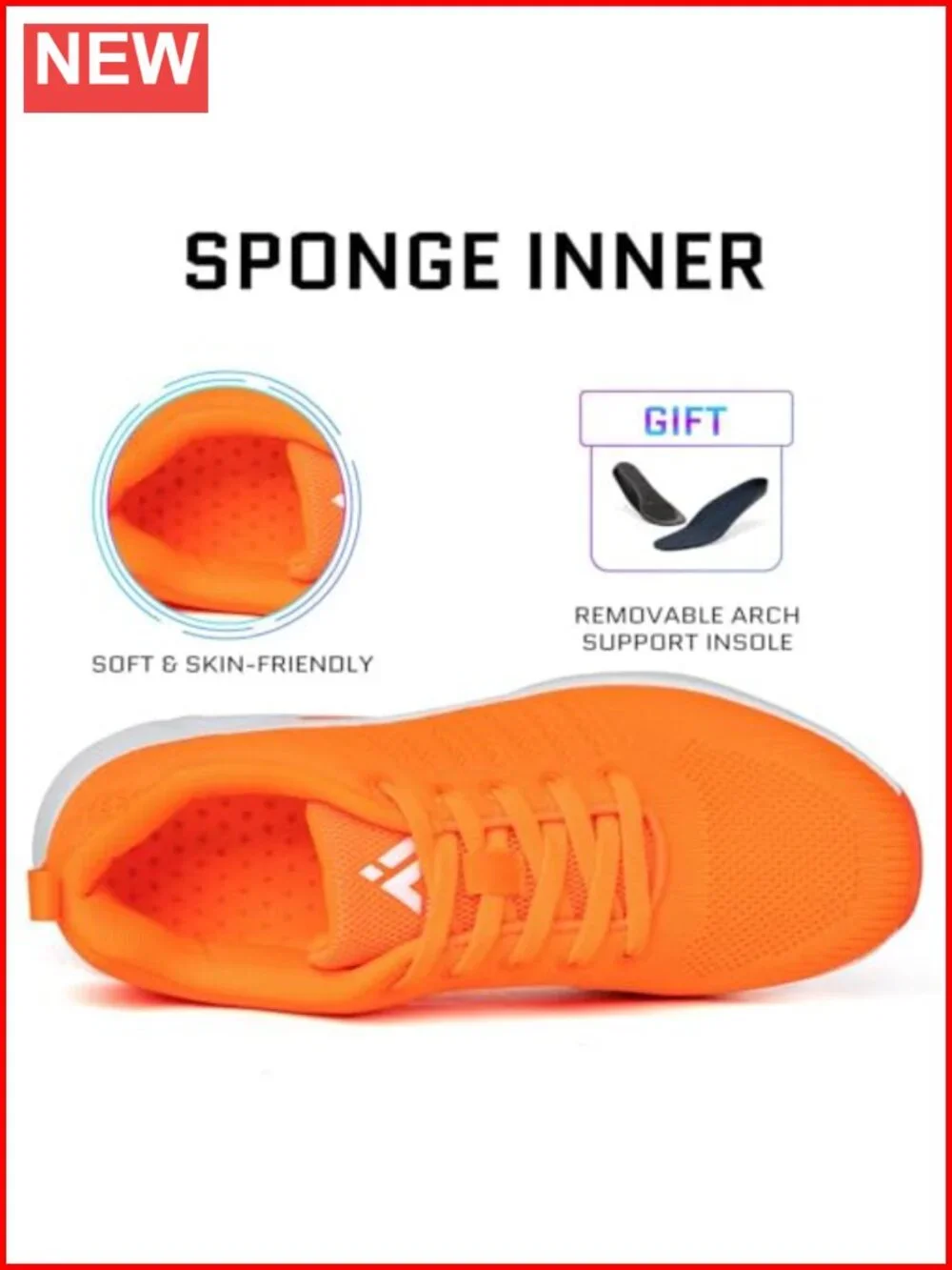 Women's Lightweight Mesh Running Sneakers with Arch Support Air Cushion