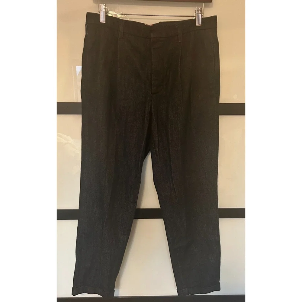 Armani Exchange AX Pleaded Button Fly‎ Fixed Cuff Women's Jeans Sz 31 Authentic
