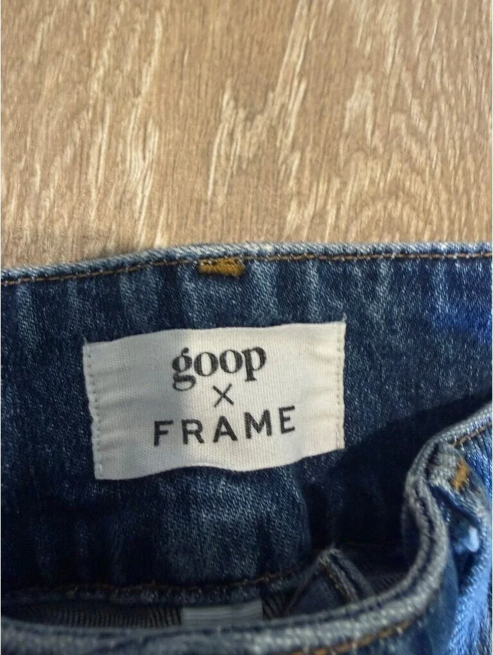 goop x FRAME Flare Jeans Womens 25 Wide Leg High Rise Denim