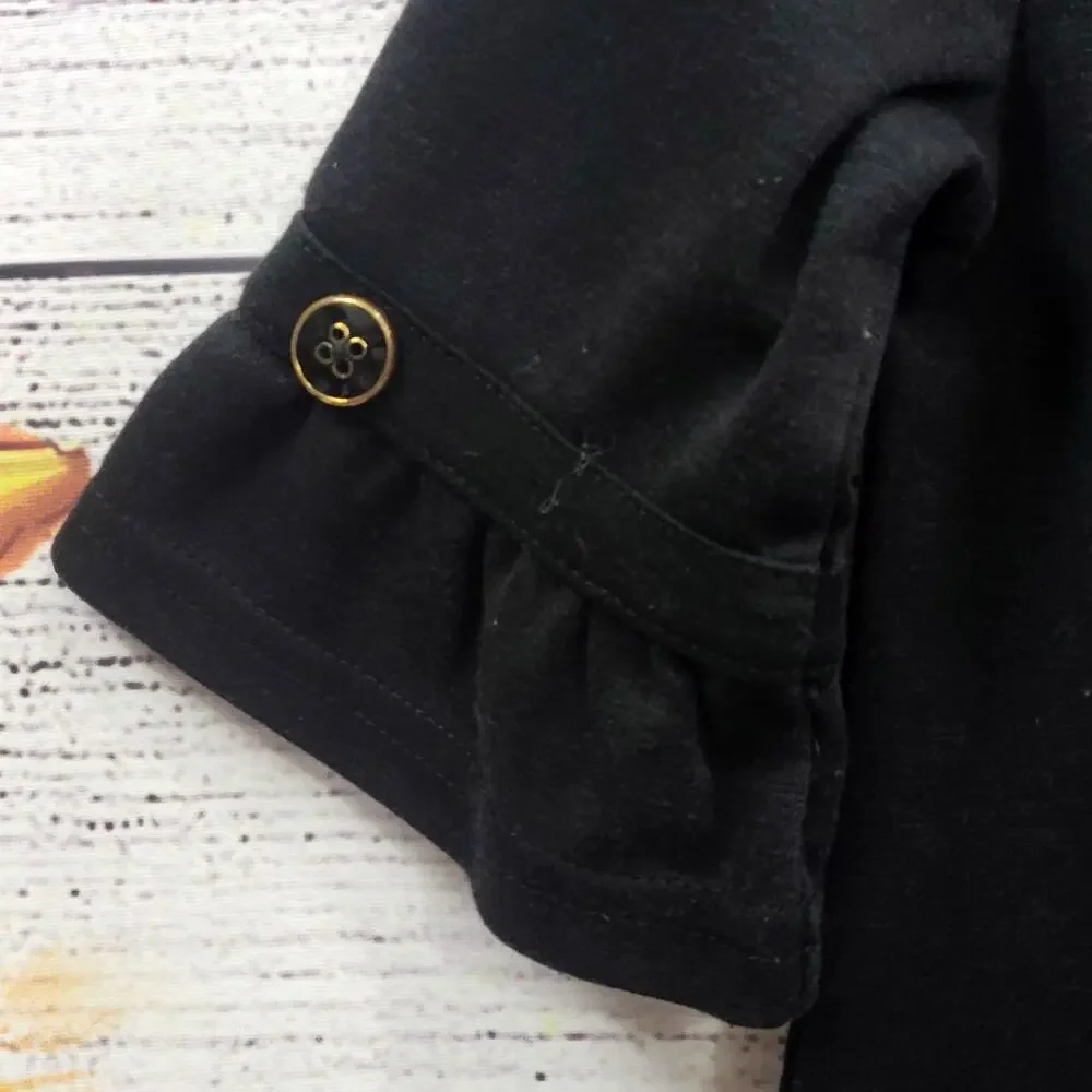 Baby Gap Black Dress with Buttons and Bell Sleeves‎ Size 3T