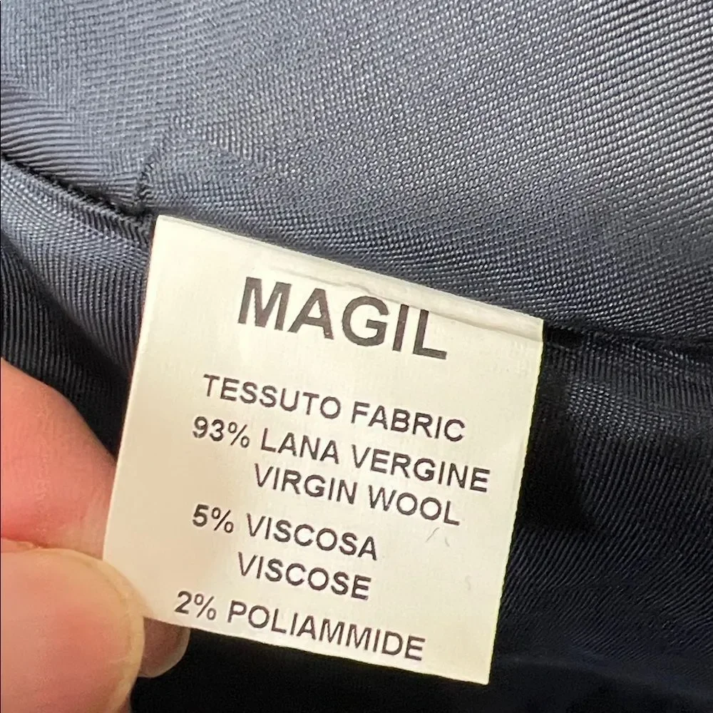 Magil Navy Blue sleeveless wool embroidered dress size 5 years NWT