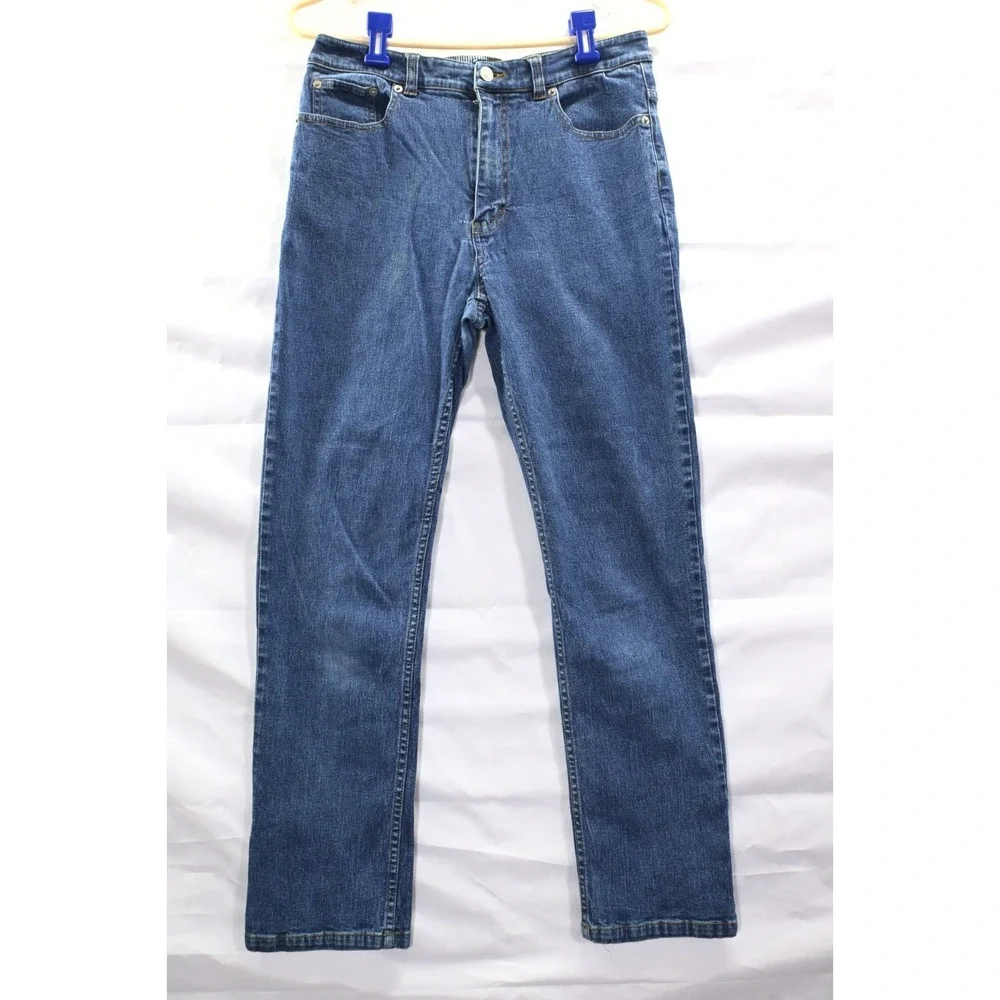 Vintage Tommy Hilfiger Jeans Women's Size 12 Straight Leg Blue Denim Y2K Classic