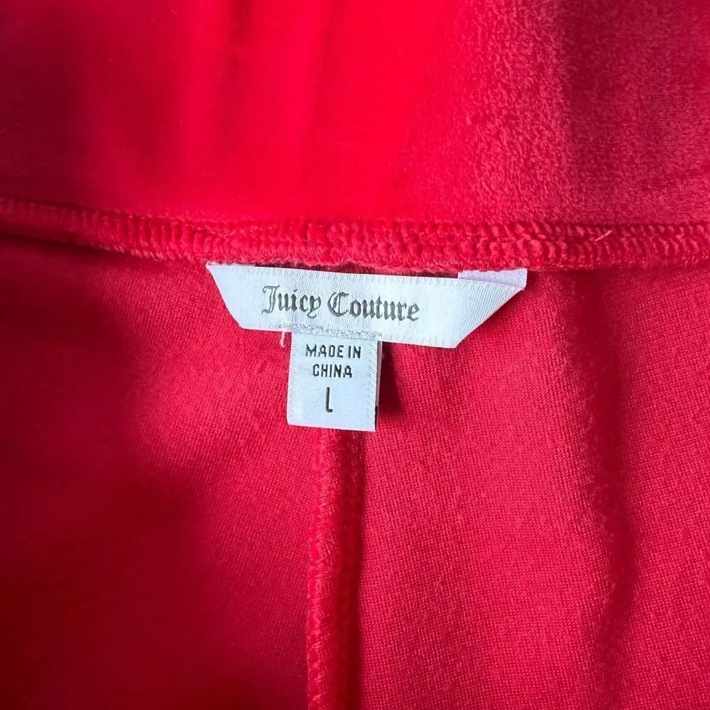 NWOT Juicy Couture Red Velour Pants