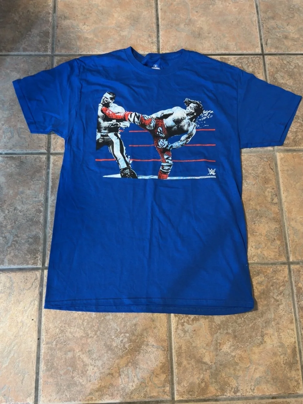 WWE Men's Graphic Crew Neck T-Shirt - Blue