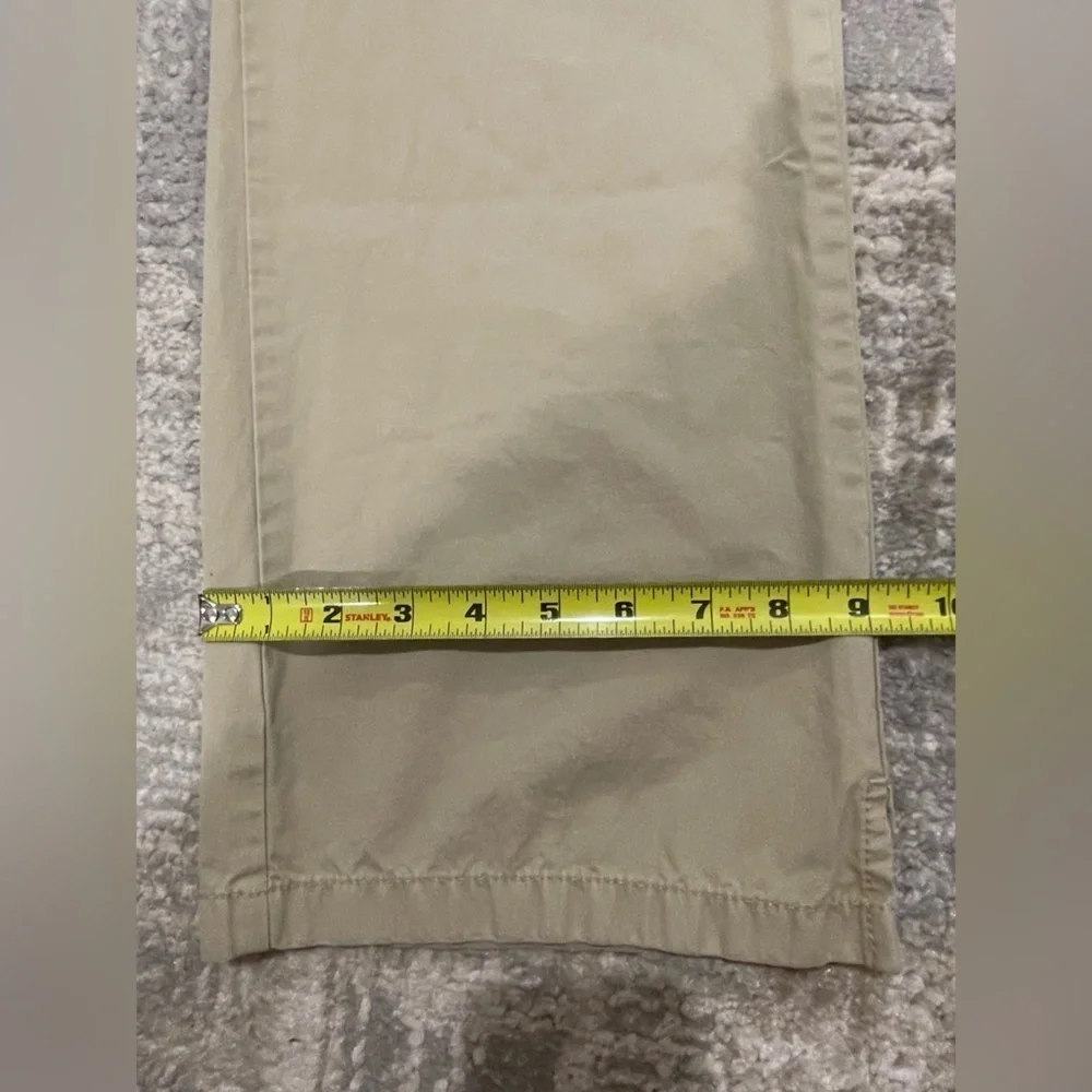 Old Navy Y2K Tan Khaki Wide Leg Ladies Cotton Chino Pants Size 6 Low Rise