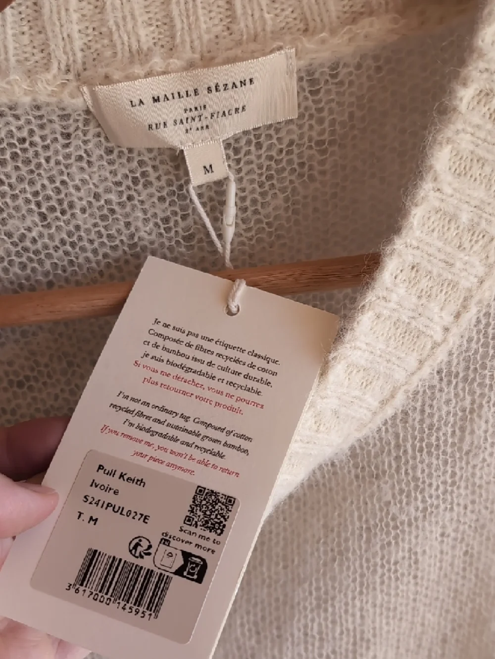 Sezane cream lightweight