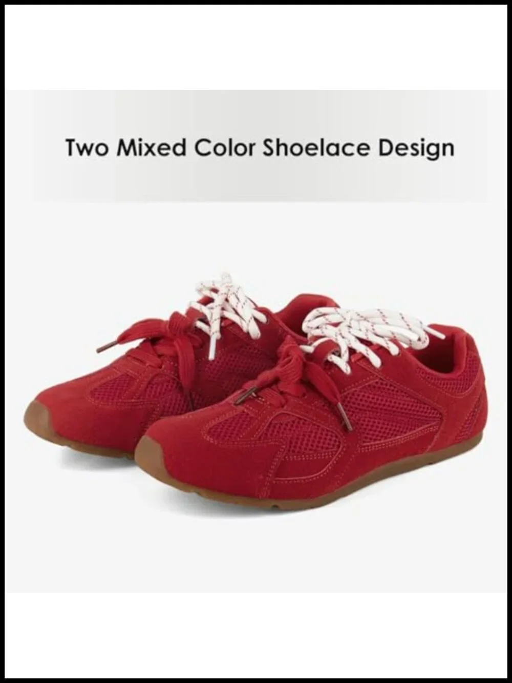 Retro Lace Up Sneakers Lightweight Non Slip Barefoot Walking Shoes