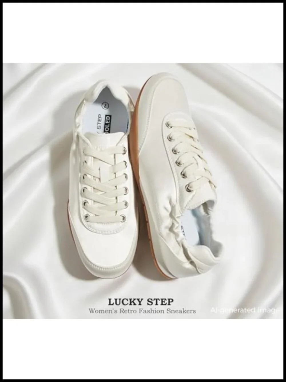 Women's Retro Fashion Sneakers - Ballet Casual Lightweight Walking Shoes - Non