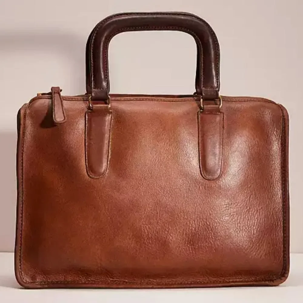 Coach Vitage Genuine Leather Tan Brown Leather Satchel Bag