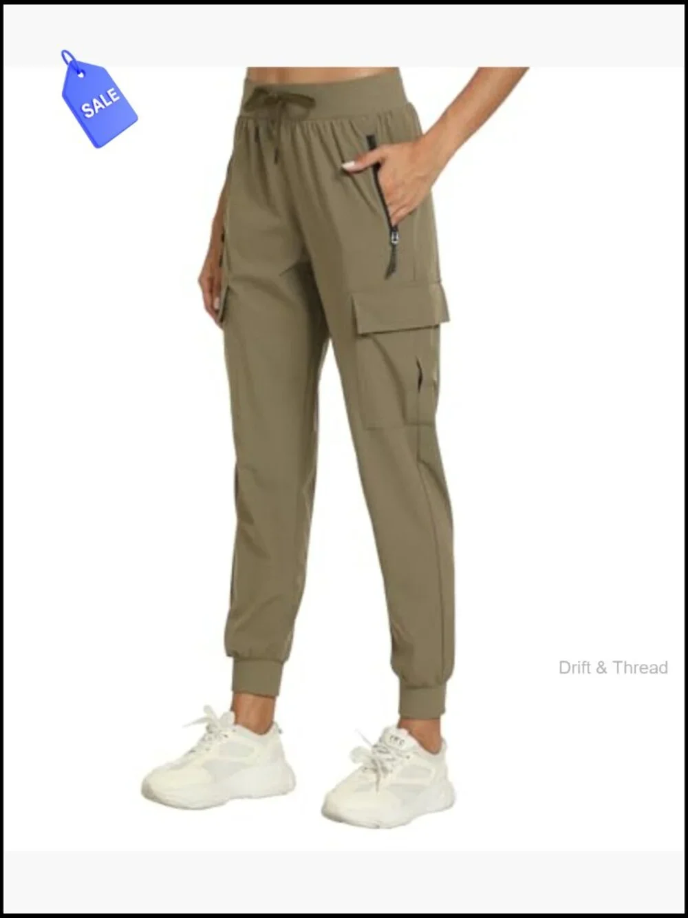 Women's Cargo Hiking Pants with Pockets - Lightweight Quick Dry Joggers
