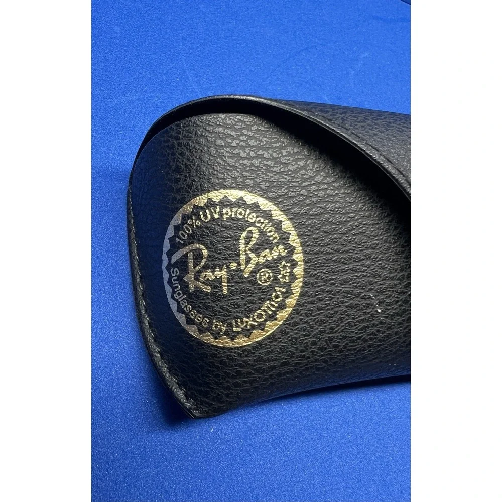 Genuine Ray-Ban Semi-hard Sunglasses Case Black Faux Leather UV‎ Protection