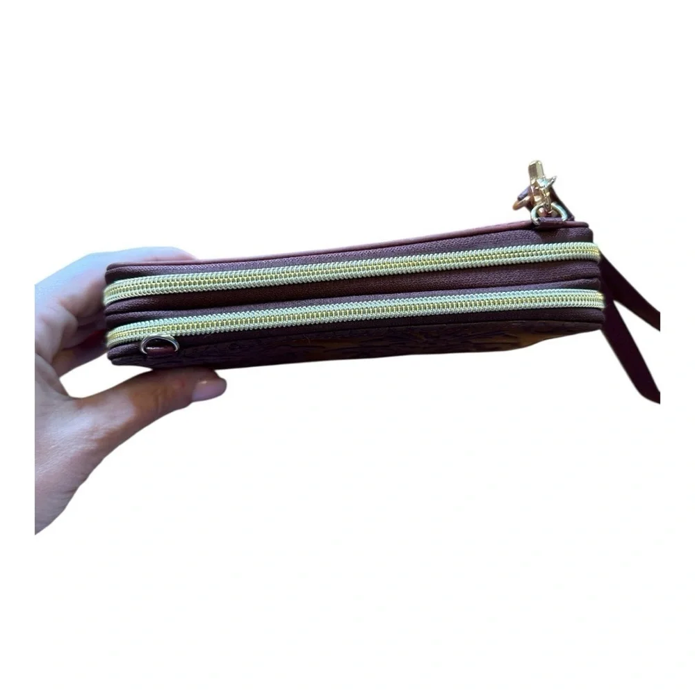 Elegant Purple Embossed Clutch