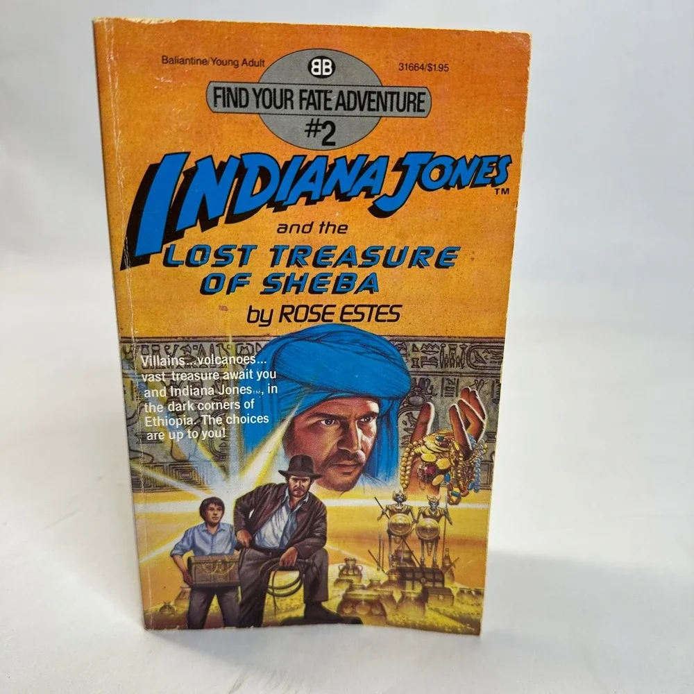 Indiana Jones Lost Treasure of Sheba #2 Find Your Fate Adventure Book Rose Estes