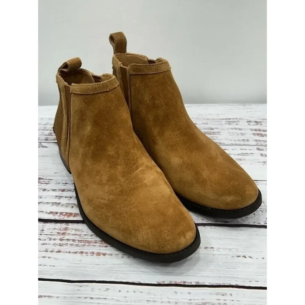 UGG Womens Mcclaire Ankle Boots‎ Round Toe Elastic Gore Suede Brown Size 8