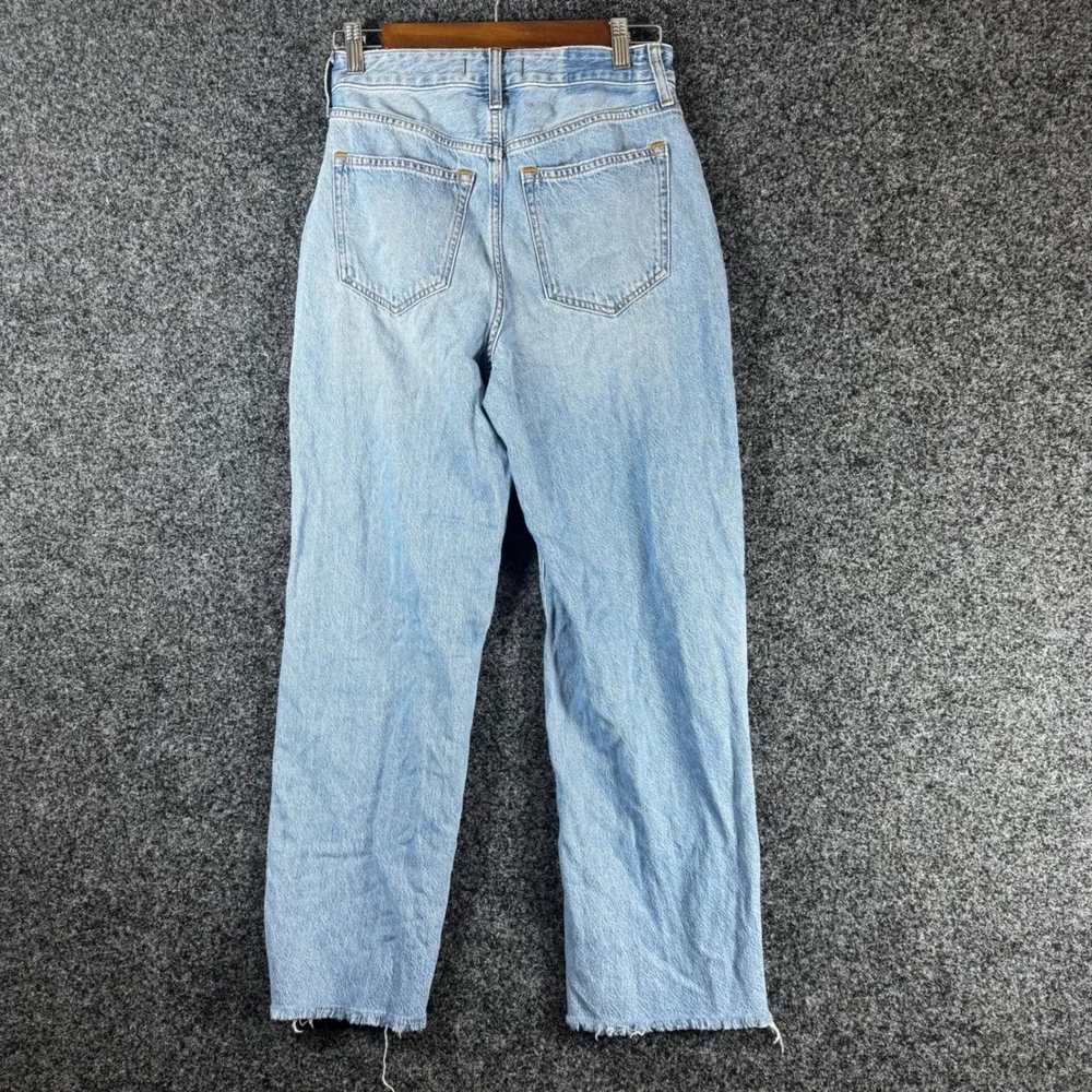 Abercrombie & Fitch Curve Love High Rise Crop Wide Leg Jeans Light Wash 24 00