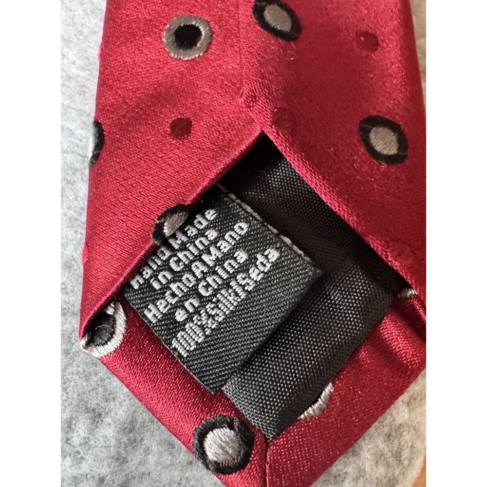 Alafani Men's Tie 100% Hand Made Silk‎  Red
