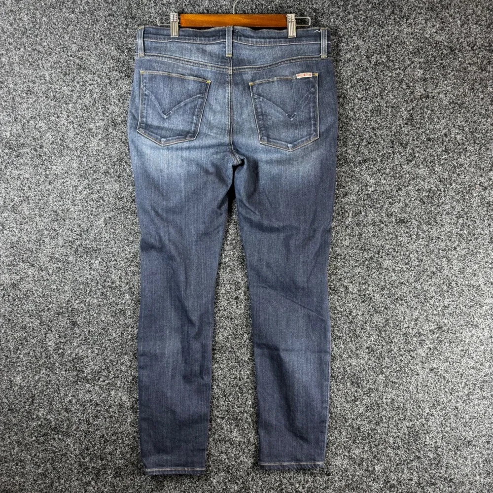 Hudson Womens Skinny Jeans Dark Wash Stretch Denim Blue Size 31 Indigo Whiskered