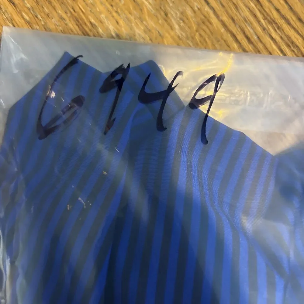 RLX Ralph‎ Lauren Polo Shirt Mens Large Blue Black Striped Golf Performance
