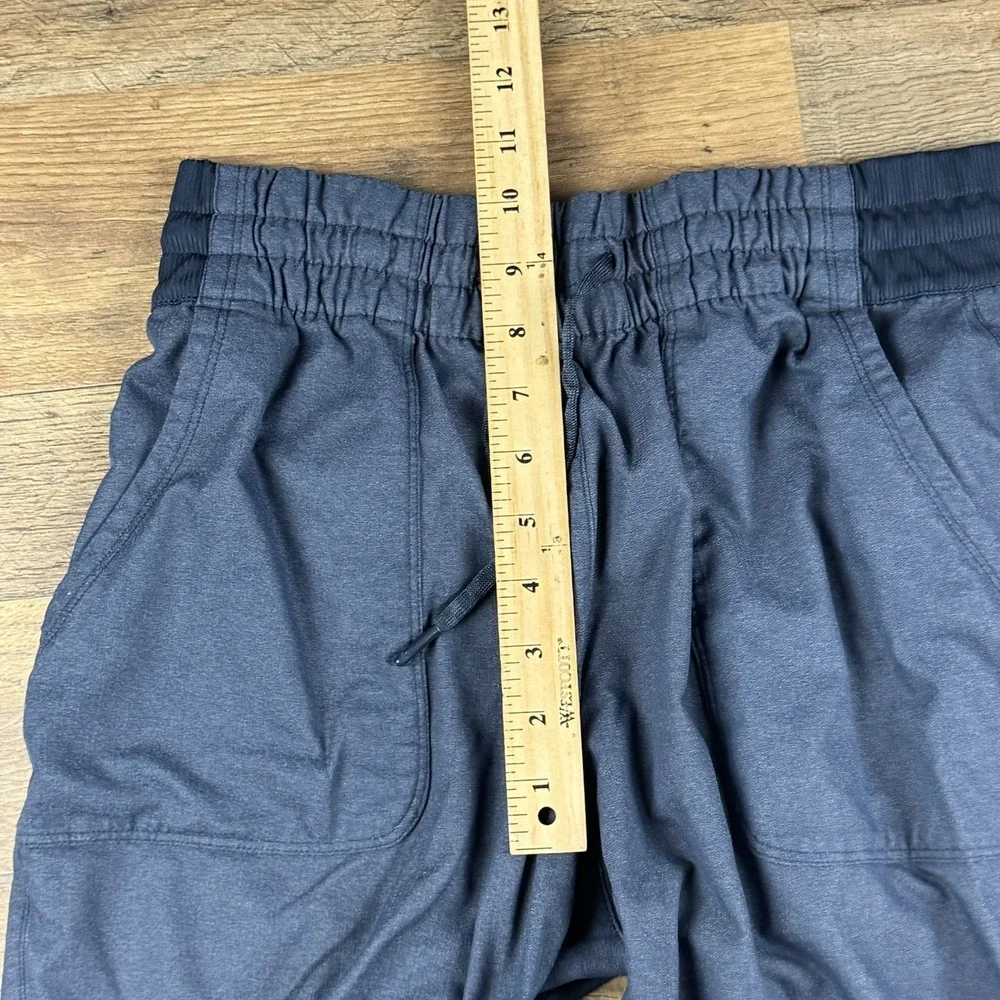 North Face Pants Womens M Blue Drawstring Outdoor Hiking‎ Ruched Leg Yoga