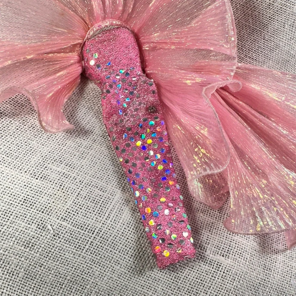 Vintage Barbie Kitty‎ Black Perkins Mattel Pink Iridescent Sequin Gown Dress