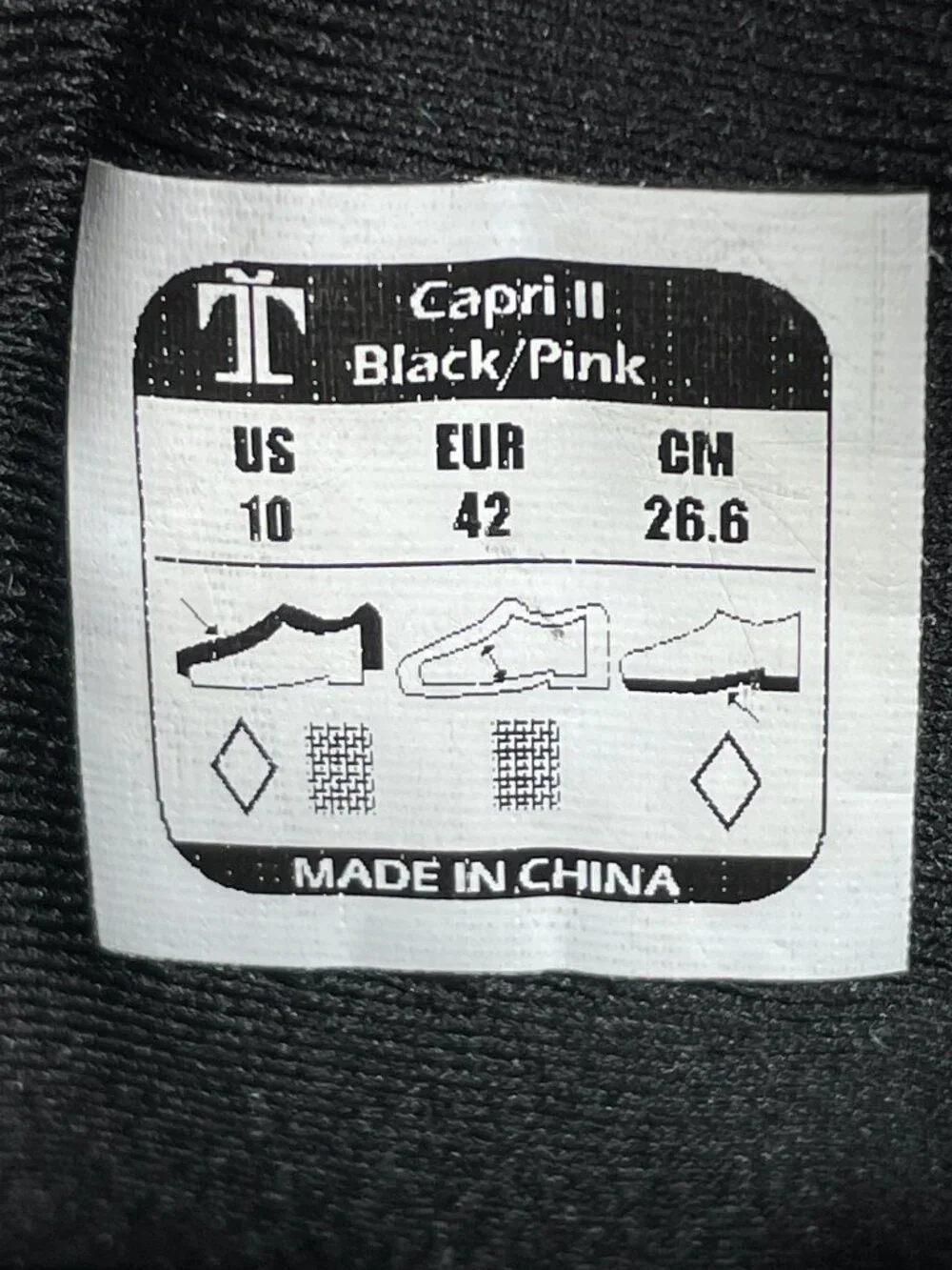 Tommaso Capri II Indoor Cycling Shoes Womens Size 10 Black Pink Biking Sneaker