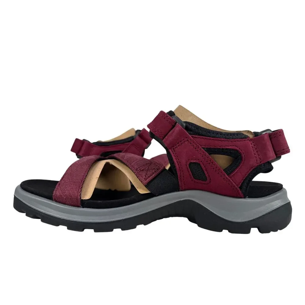 Ecco Offroad Sandals Womens 9 9.5 EU 40 Red Morillo‎ Leather Adjust Straps