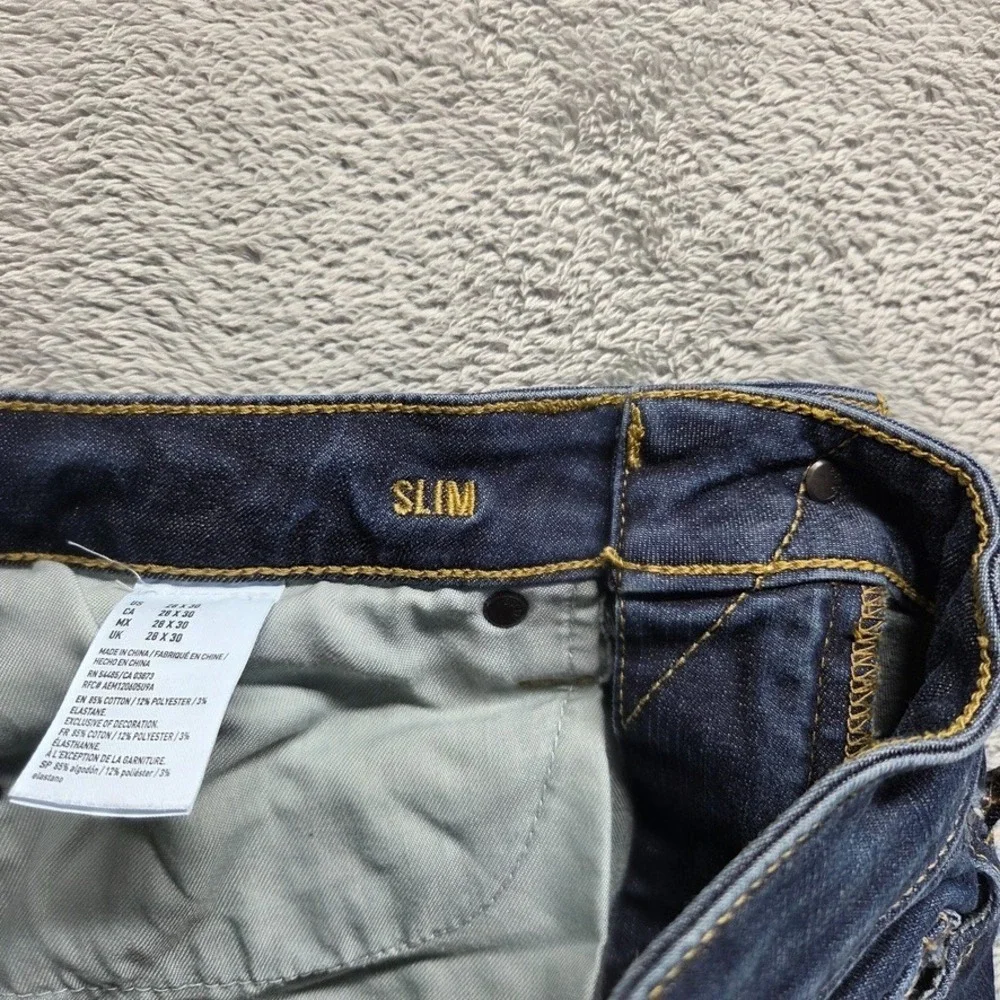 American Eagle Jeans Mens 28X30 Blue Slim Straight Low Rise Extreme‎ Flex Denim