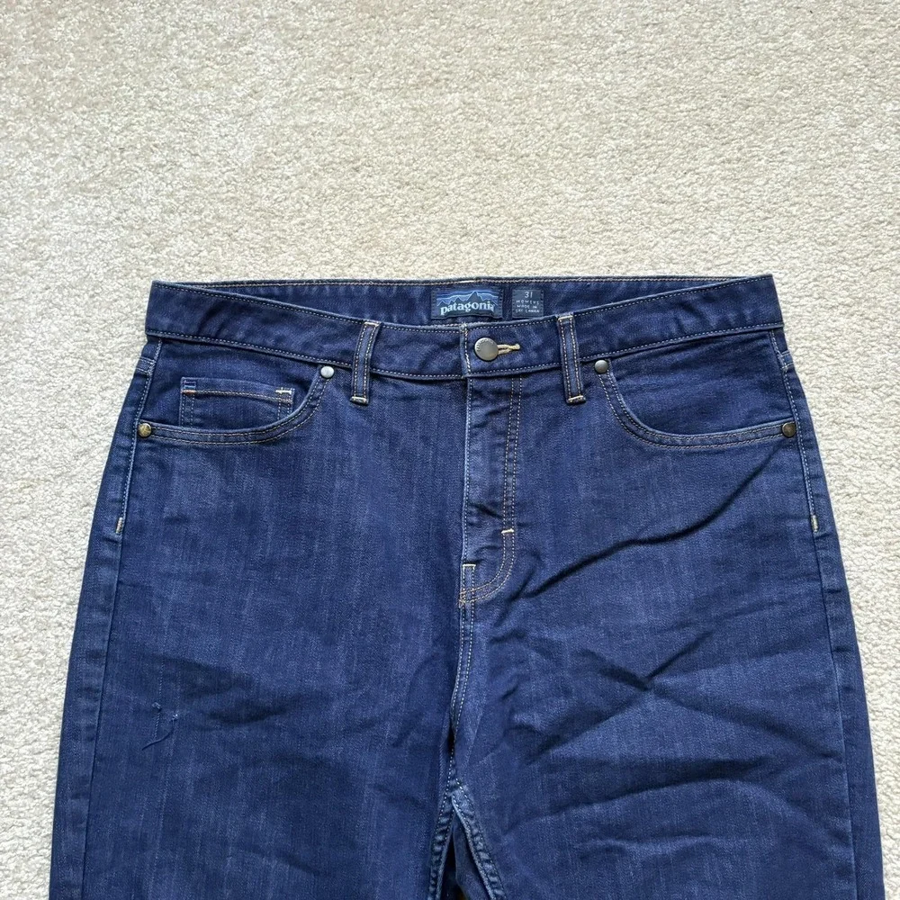 Patagonia Jeans Womens 33x28.5 Dark‎ Wash Straight Regular Organic Cotton Denim