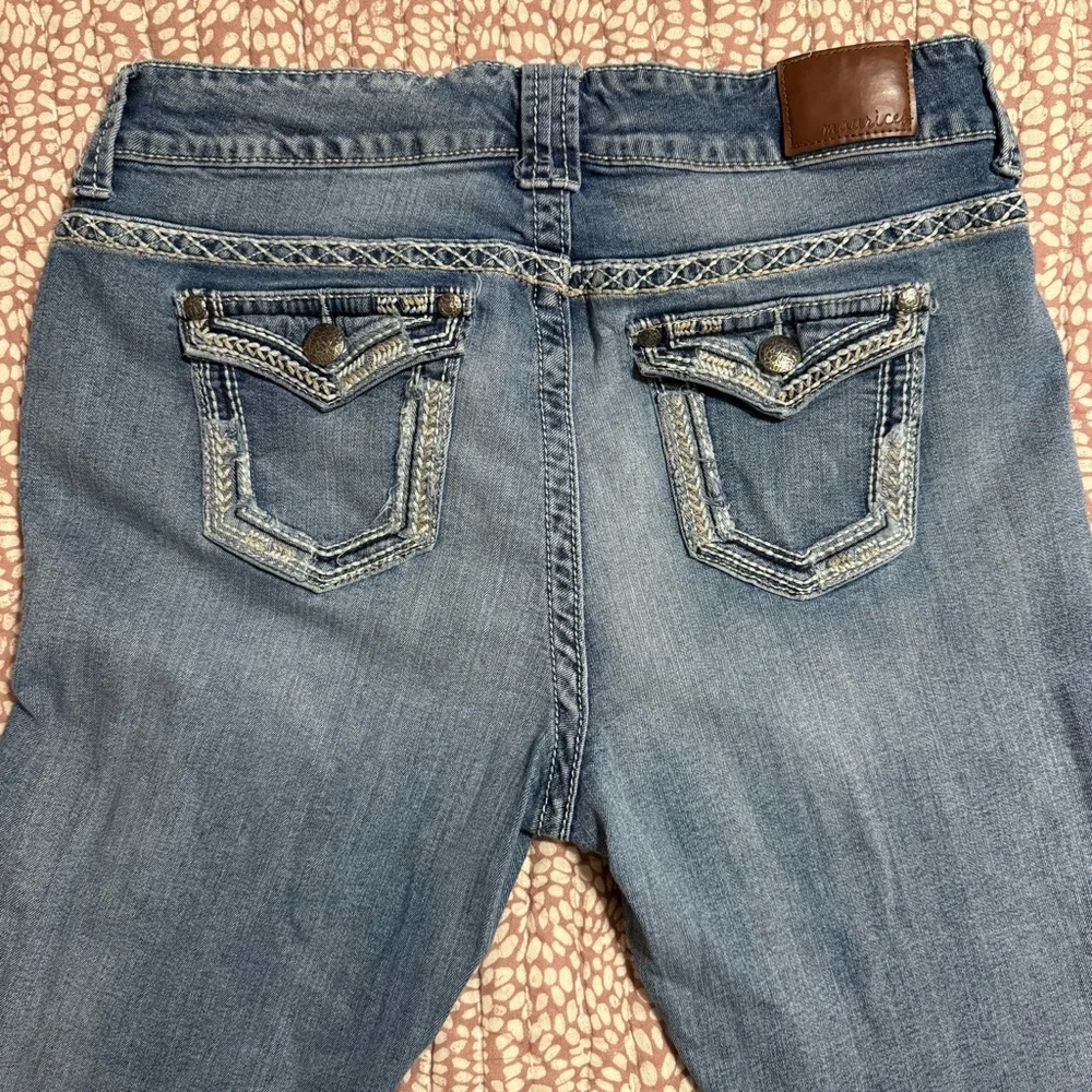 Maurices Blue Distressed Crop Jeans‎
