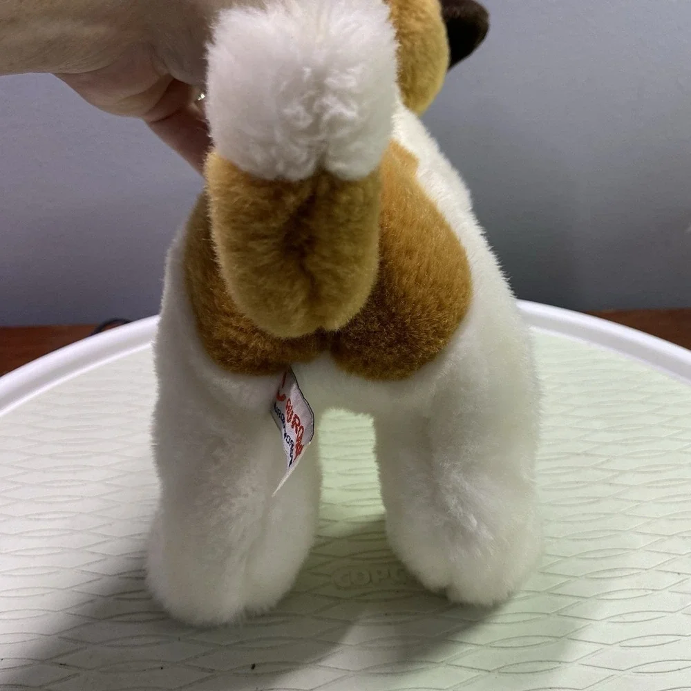 Vintage Aurora St. Bernard Plush Brown/Black/White Dog Stuffed Animal 12