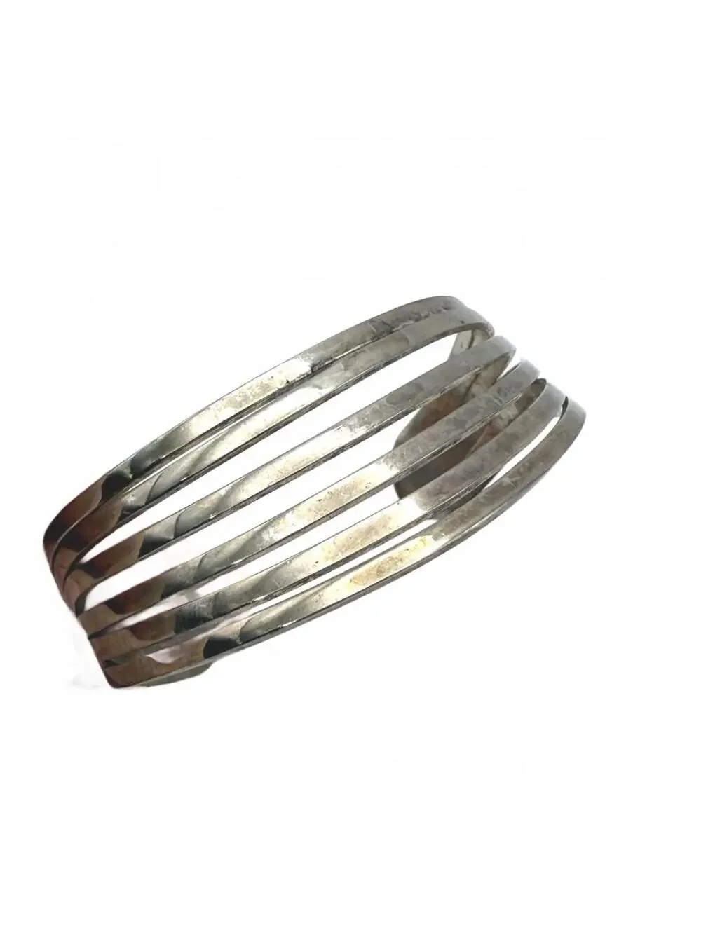 Silver Multi-Band Cuff Bracelet